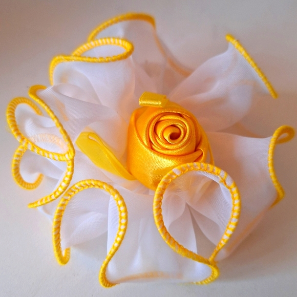 Classy Yellow Rose Hair Tie - Picture 1 of 2